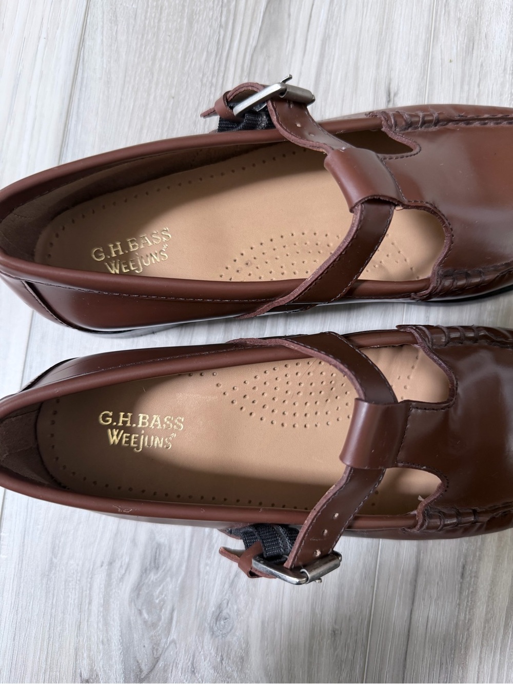 G.H. Bass Weejuns Mary Jane Leather Loafers Brown Women’s 8.5 NWOB - Picture 5 of 10